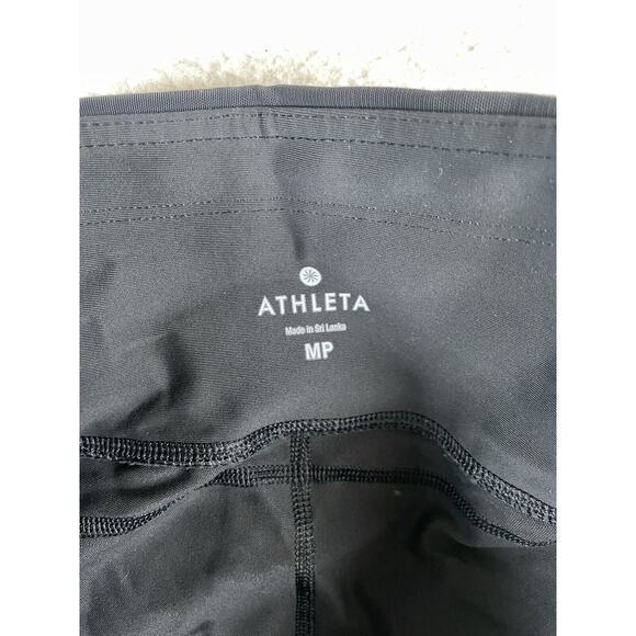 Athleta Leggings Womens Medium Petite Stealth Trucool 7/8 Colorblock Perforated - Picture 16 of 16
